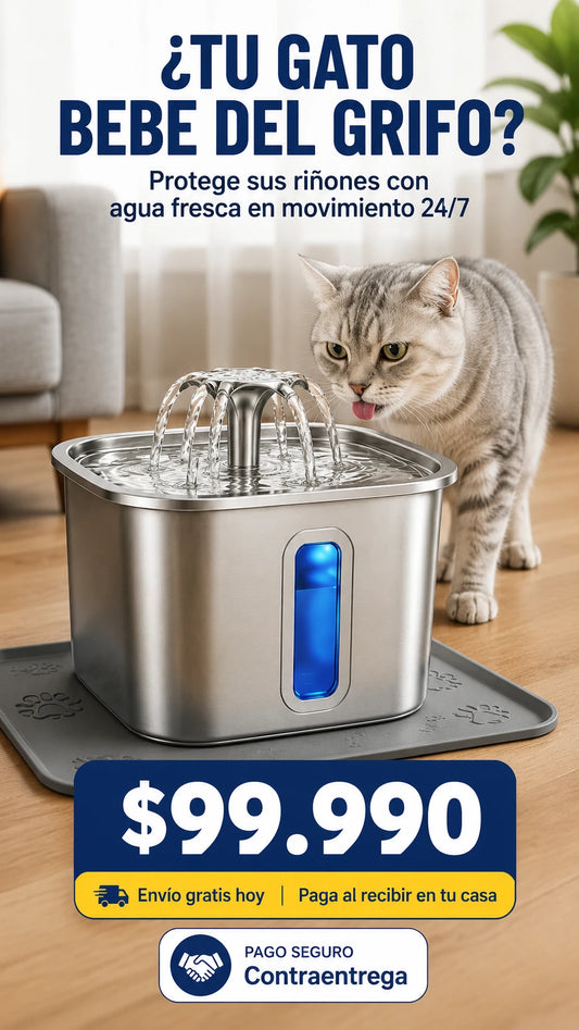 fuente de agua automática para gatos