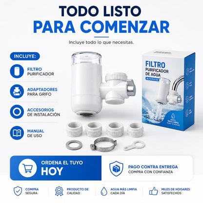 WaterPurifier™ Convierte tu grifo en una fuente de agua más limpia para tu día a día