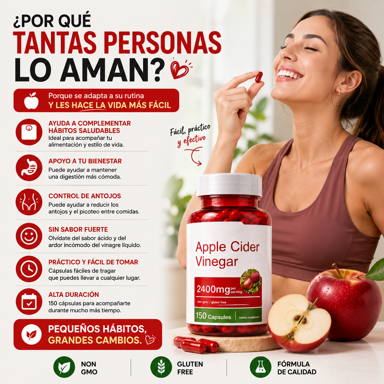 APPLE CIDER VINEGAR  🍎 La forma práctica de incluir vinagre de manzana en tu rutina wellness diaria