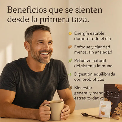 RYZE Mushroom Coffee – Energía Más Estable, Sin Los Bajones Del Café Tradicional