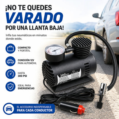 Mini Compresor de Aire 12V - Mantén tus llantas listas para el camino en cualquier momento