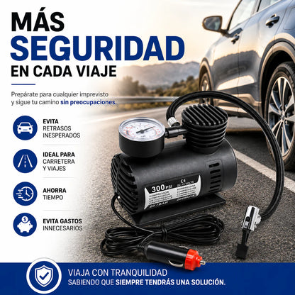 Mini Compresor de Aire 12V - Mantén tus llantas listas para el camino en cualquier momento
