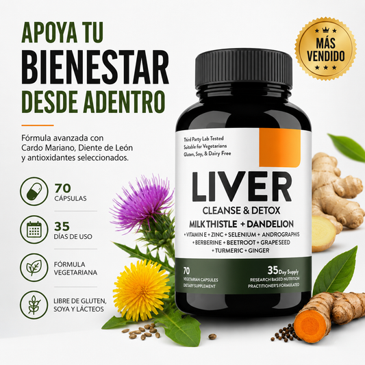 LIVER DETOX Fórmula Avanzada Para Complementar Tu Bienestar Diario