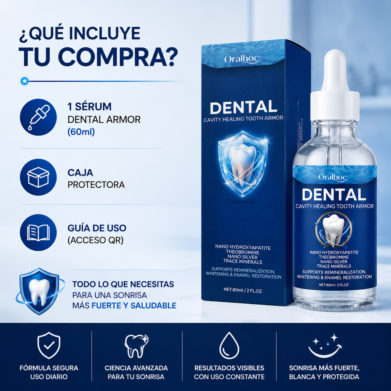 Dental Armor™ | Sérum Remineralizante para un Esmalte Más Fuerte y una Sonrisa Más Saludable