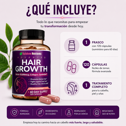 Hair Growth™ Recupera un Cabello Más Fuerte, Abundante y Saludable Desde el Interior