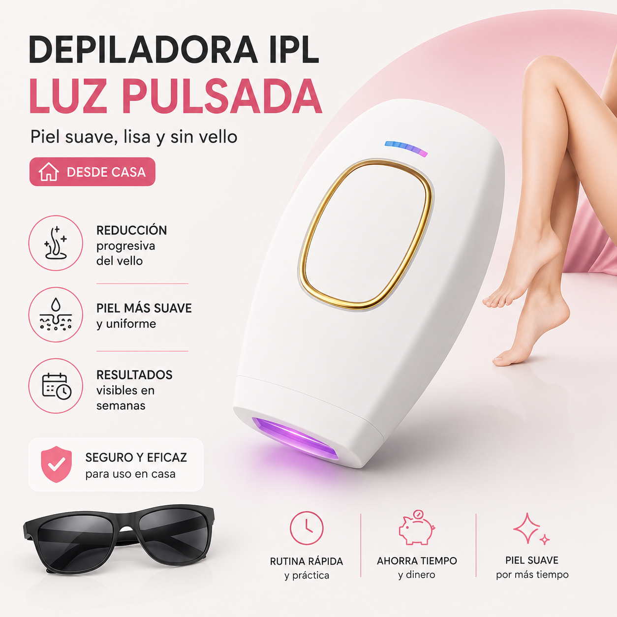 DEPILADORA IPL LASER - Nunca fue tan rápido, fácil y sencillo depilarse en casa