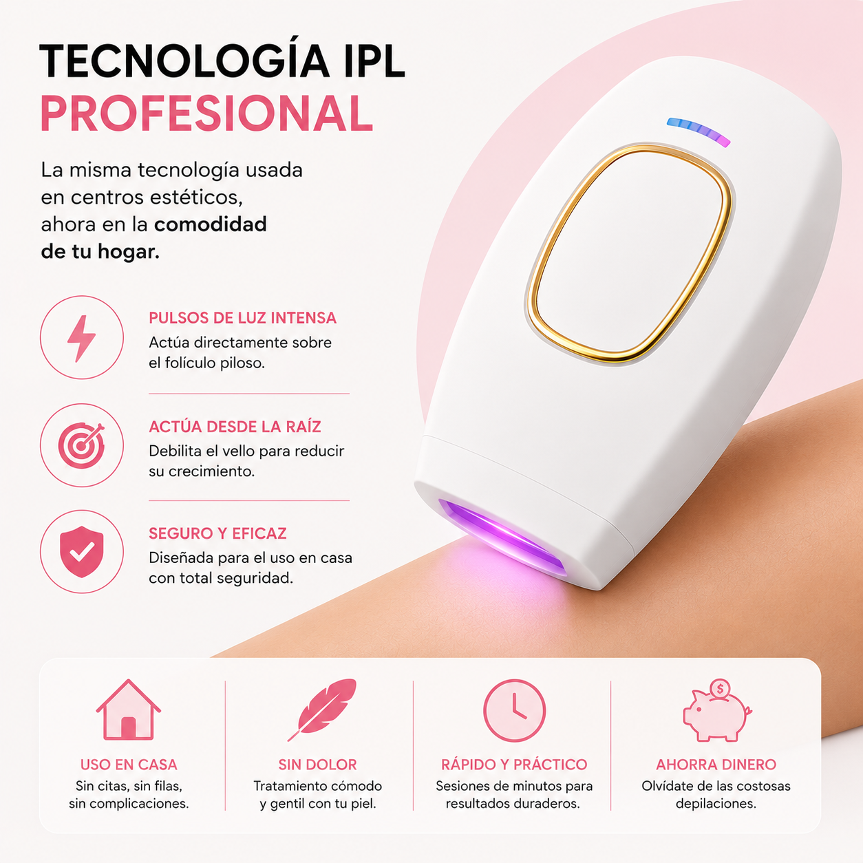 DEPILADORA IPL LASER - Nunca fue tan rápido, fácil y sencillo depilarse en casa