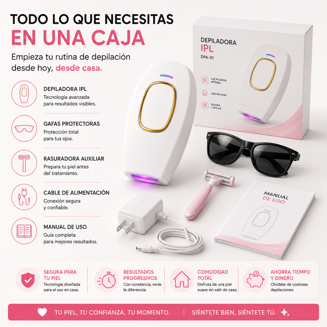 DEPILADORA IPL LASER - Nunca fue tan rápido, fácil y sencillo depilarse en casa