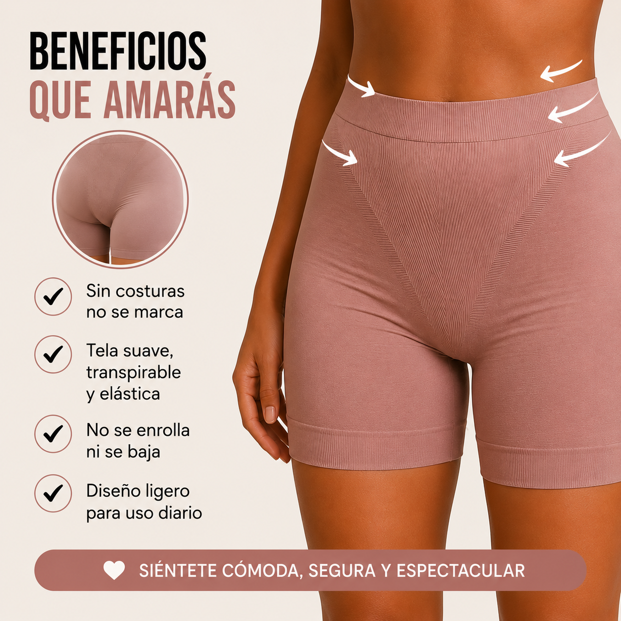 FitShort PRO™ Luce una Silueta Más Estilizada con la Comodidad que Mereces
