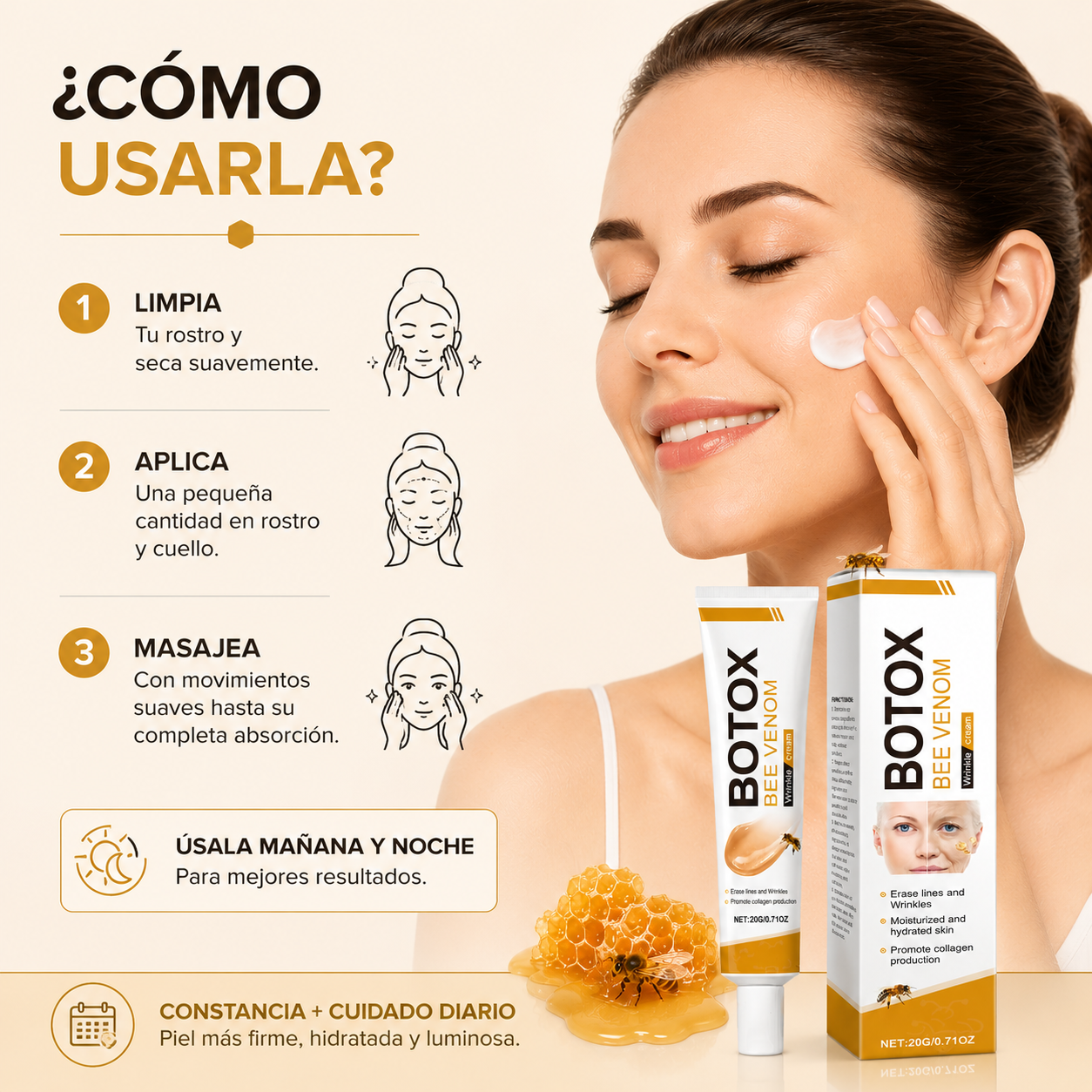 Botox Bee Venom™ | Mejora la Apariencia de Firmeza e Hidratación de tu Piel