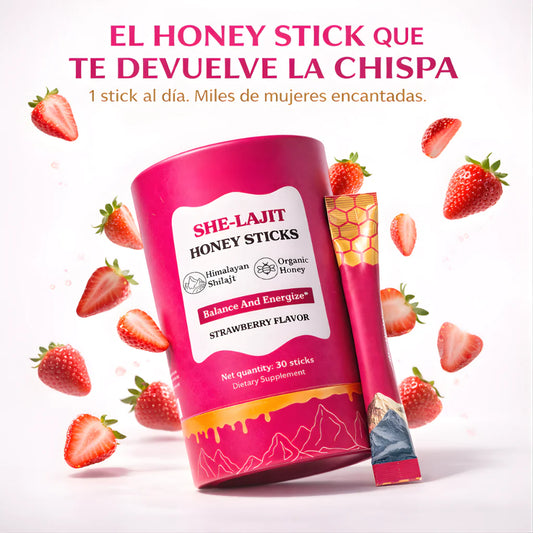 SHE-Lajit Honey Sticks™ | Miel Premium con Ingredientes Botánicos para Tu Rutina de Bienestar