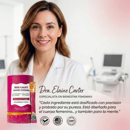 SHE-Lajit Honey Sticks™ | Miel Premium con Ingredientes Botánicos para Tu Rutina de Bienestar