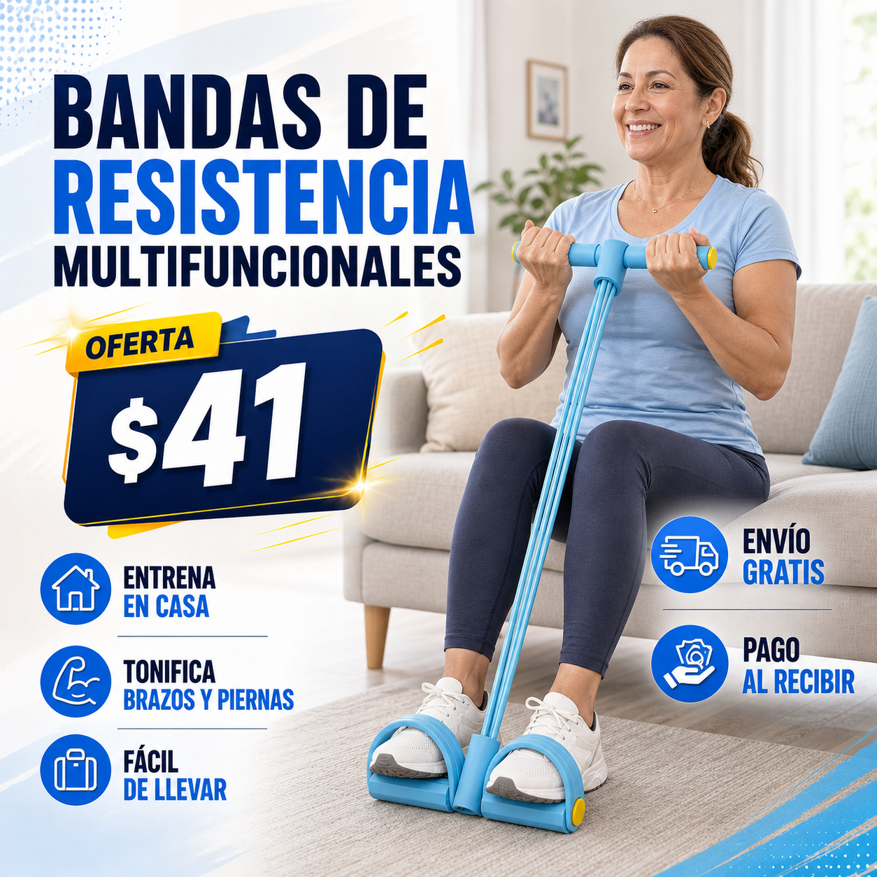 Bandas de Resistencia Multifuncionales para Entrenamiento en Casa